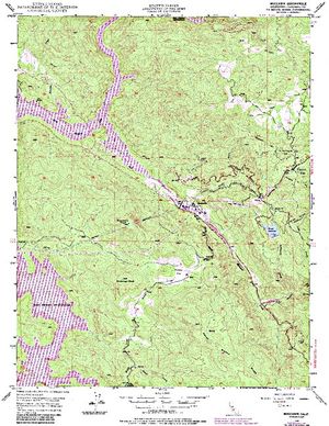 Topographic map for Don Pedro Reservoir, California