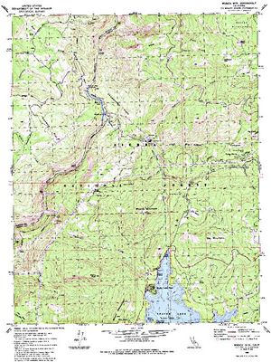 Topographic map for Shaver Lake, California
