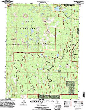 Topographic map for Susan River, California