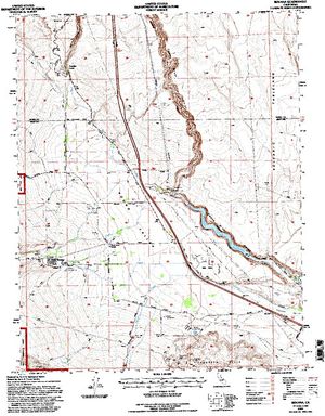 Topographic map for Owens River, California