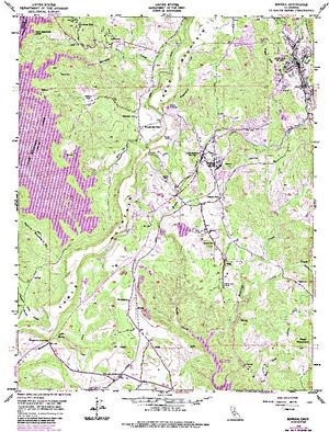 Topographic map for New Melones Lake, California