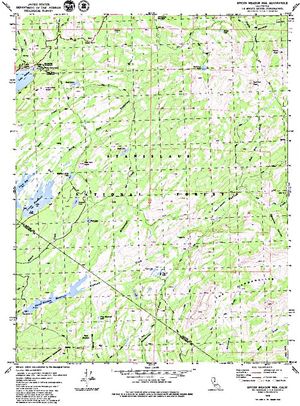 Topographic map for Lake Alpine, California