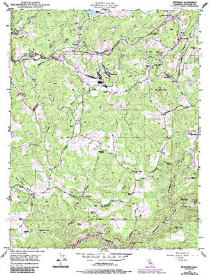 Topographic map for Don Pedro Reservoir, California