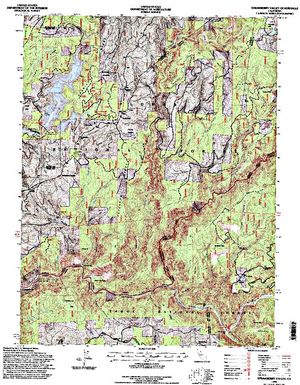 Topographic map for New Bullards Bar Reservoir, California