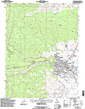 Topographic map for Susan River, California