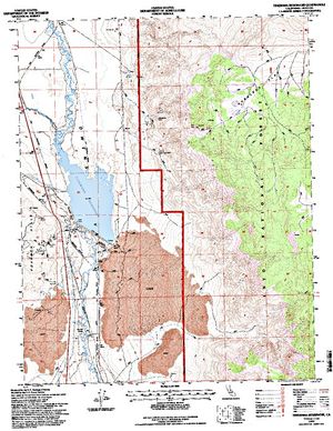Topographic map for Owens River, California