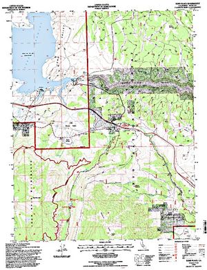 Topographic map for Lake Crowley, California