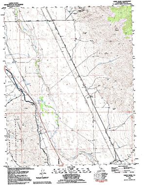 Topographic map for Owens River, California