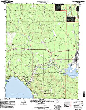 Topographic map for Lake Almanor, California