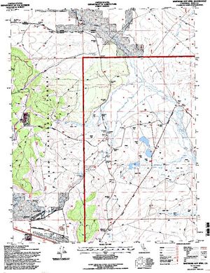 Topographic map for Lake Crowley, California