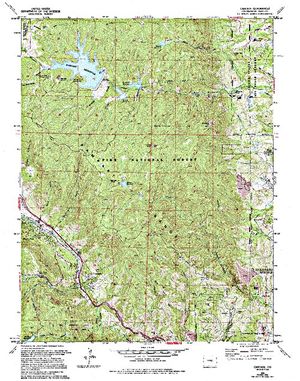 Topographic map for Rampart Reservoir, Colorado