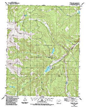 Topographic map for Big Meadows Reservoir, Colorado