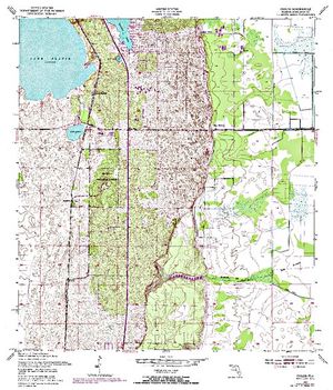 Topographic map for Lake Placid, Florida