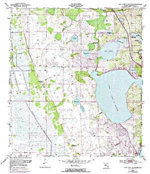 Topographic map for Lake Placid, Florida