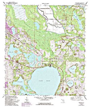 Topographic map for Little Lake Weir, Florida