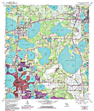 Topographic map for Lake Henry, Florida
