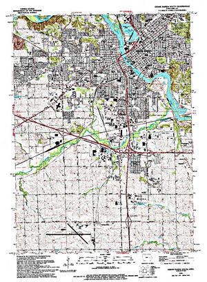 Topographic map for Prairie Park Fishery, Iowa