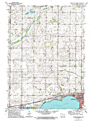 Topographic map for Clear Lake, Iowa