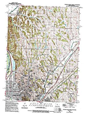 Topographic map for Big Lake, Iowa
