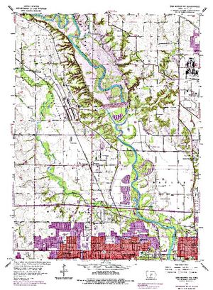 Topographic map for Terra Lake, Iowa