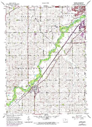 Topographic map for Prairie Lakes, Iowa