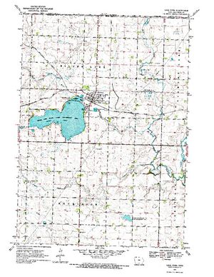 Topographic map for Silver Lake, Iowa