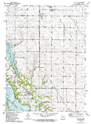 Topographic map for Big Creek Lake, Iowa