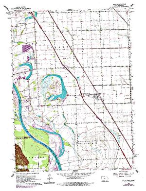Topographic map for Browns Lake, Iowa