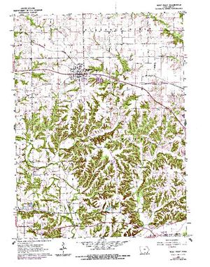Topographic map for Wilson Lake, Iowa