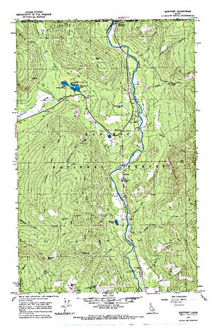Topographic map for Moyie River, British Columbia