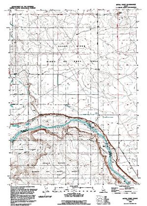 Topographic map for Snake River, Idaho