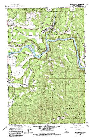 Topographic map for Moyie River, British Columbia