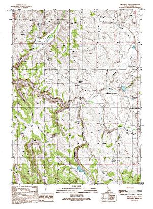 Topographic map for Twin Valley Reservoir, Idaho