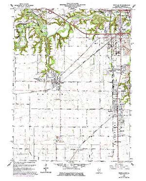 Topographic map for Rice Lake, Illinois