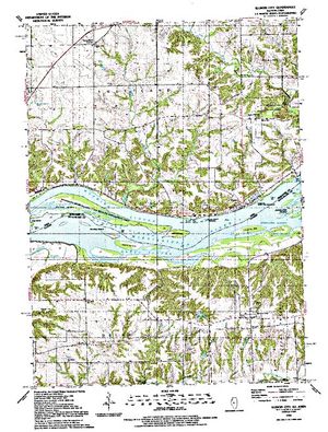 Topographic map for Andalusia Slough, Illinois