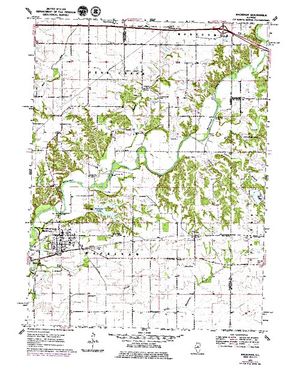 Topographic map for Brock Lake, Illinois