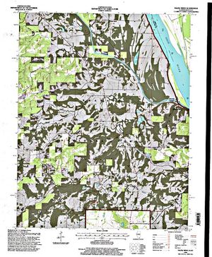 Topographic map for Ohio River, Illinois