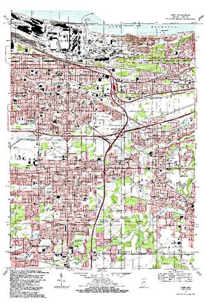 Topographic map for Lake Michigan, Illinois