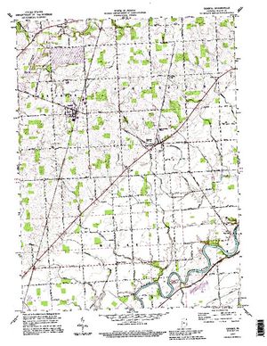 Topographic map for Hurshtown Reservoir, Indiana