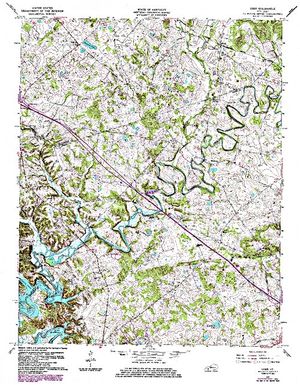Topographic map for Lake Barkley, Kentucky