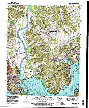 Topographic map for Lake Barkley, Kentucky