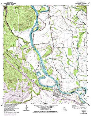Topographic map for Lake Rodemacher, Louisiana
