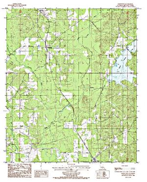 Topographic map for Kepler Creek Lake, Louisiana