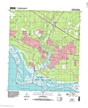 Topographic map for Lake Pontchartrain, Louisiana