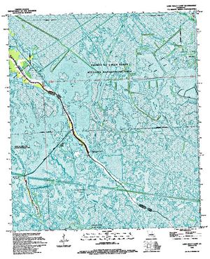 Topographic map for Calm Lake, Louisiana