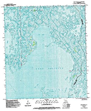 Topographic map for Calm Lake, Louisiana
