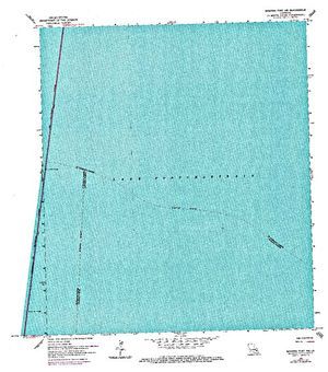 Topographic map for Lake Pontchartrain, Louisiana