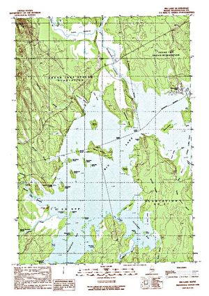 Topographic map for Big Lake, Maine