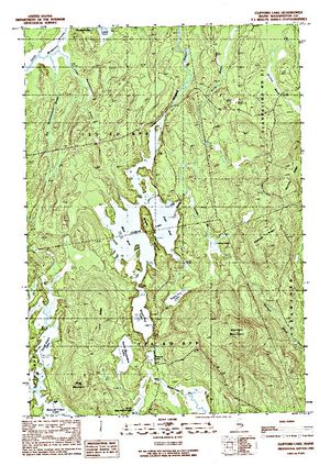 Topographic map for Long Lake, Maine
