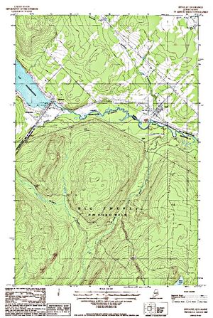 Topographic map for Lac Pohénégamook, Quebec